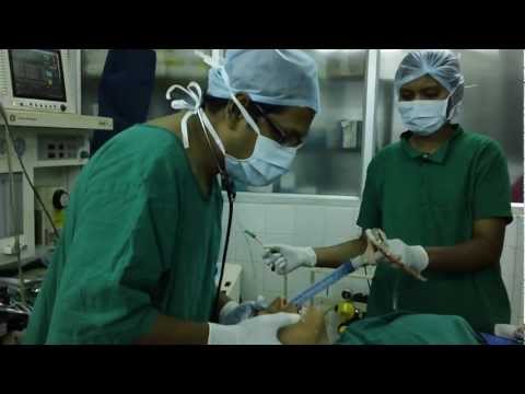 Extubating Dr.Savitha after Laser surgery